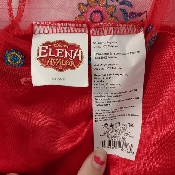 Disney Elena of Avalor Prestige Ball Gown Girls' Costume in Size 7/8 Medium - Picture 14 of 15